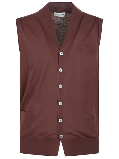 Ballantyne Plain V-neck Vest In Fondant