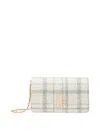 Ballantyne Pochette Diamond 971 In Tessuto Tartan In Grey