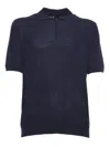Ballantyne Dark Blue Ultralight Cotton Polo Shirt In Blue