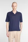 Ballantyne Polo In Blue Cotton In Blue