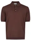Ballantyne Brown Ultralight Cotton Polo Shirt In Brown
