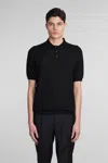 Ballantyne Ultralight Cotton Polo Shirt In Black