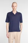 Ballantyne Polo In Blue Cotton In Blue