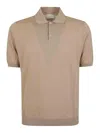 Ballantyne Polo Neck Pullover In Brown