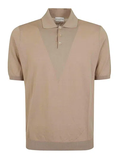 Ballantyne Polo Neck Pullover In Brown