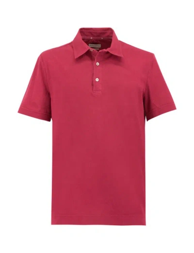 Ballantyne Polo Shirt In Geraneo In Pink