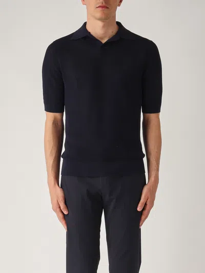Ballantyne Polo Skipper Ribs Con Coste In Rilievo Polo In Blue
