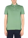 Ballantyne Polo With Logo Embroidery In Green