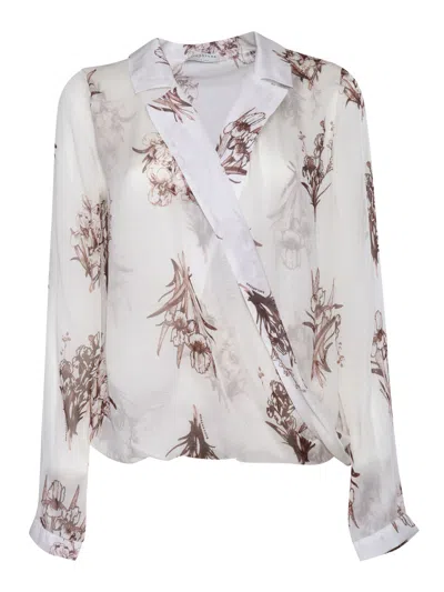 Ballantyne Printed Silk Shirt In White