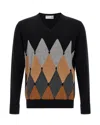 Ballantyne Argyle Pattern Sweater Sweaters And Cardigans Black In Black