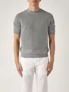 Ballantyne Pullover M/c Punto Waffle Sweater In Blu-bianco