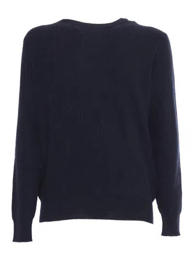 Ballantyne R Neck Pullover In Blue