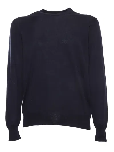 Ballantyne R Neck Pullover In Blue