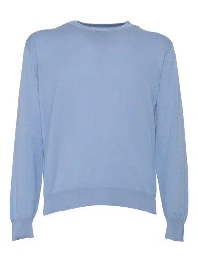 Ballantyne R Neck Pullover In Blue