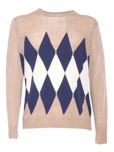 Ballantyne R Neck Pullover In Beige