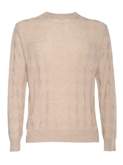 Ballantyne R Neck Pullover In Beige