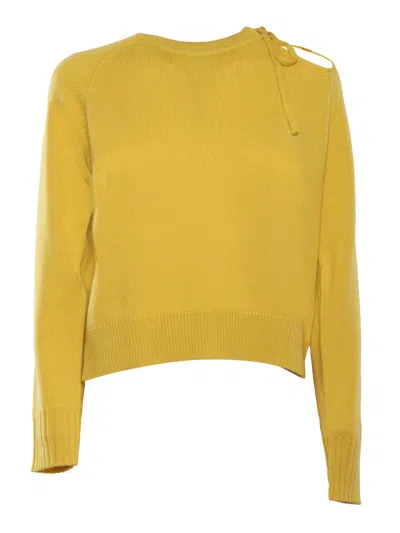 Ballantyne R Neck Pullover In Beige