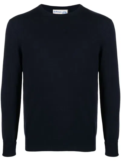 Ballantyne R Neck Pullover In Black
