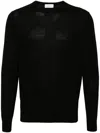 Ballantyne R Neck Pullover In Black