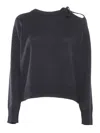 Ballantyne R Neck Pullover In Black