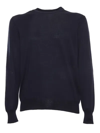 Ballantyne R Neck Pullover In Blue
