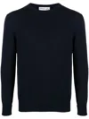 Ballantyne R Neck Pullover In Blue