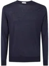 Ballantyne R Neck Pullover In Blue