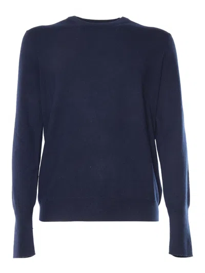 Ballantyne R Neck Pullover In Blue