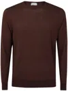 Ballantyne R Neck Pullover In Brown