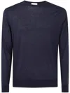 Ballantyne Plain Sweater In Blue
