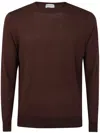 Ballantyne R Neck Pullover In Brown