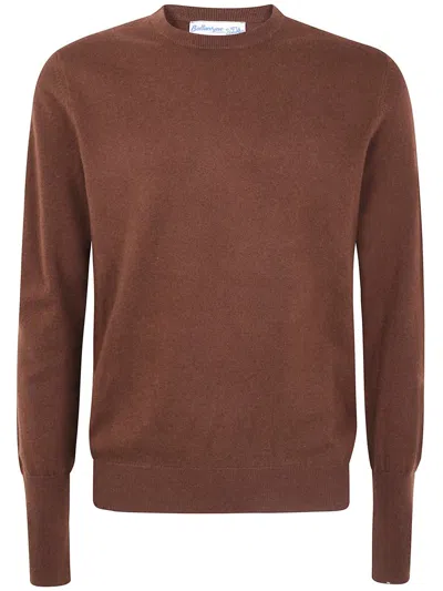 Ballantyne Crew-neck Cashmere Sweater In Brown