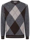 Ballantyne Argyle-pattern Wool Sweater In Multi