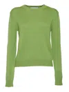Ballantyne R Neck Pullover In Green