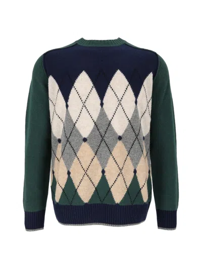 Ballantyne R Neck Pullover In Multi