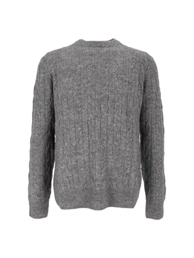 Ballantyne R Neck Pullover In Gray
