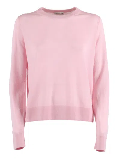 Ballantyne R Neck Pullover In Pink