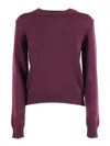 Ballantyne Round-neck Wool Sweater In Brown