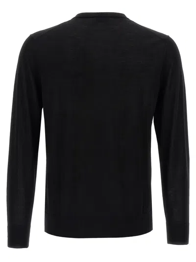 Ballantyne R Neck Sweater In Black
