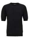 Ballantyne Black R Neck Sweater In Black