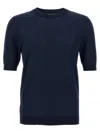Ballantyne R Neck Sweaters And Cardigans In Blue