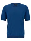Ballantyne R Neck Sweaters And Cardigans In Blue