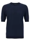 Ballantyne R Neck Sweaters And Cardigans In Blue