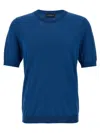 Ballantyne R Neck Sweaters And Cardigans In Blue
