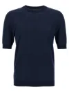 Ballantyne R Neck Sweaters And Cardigans In Blue