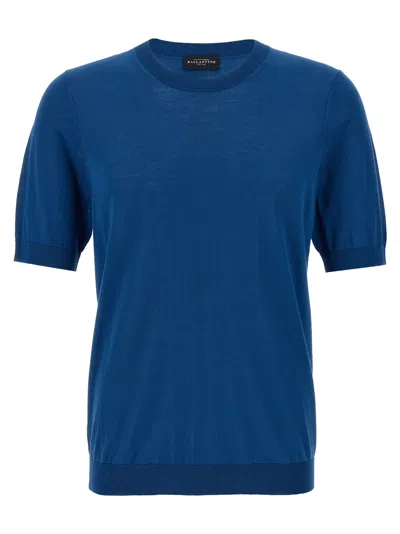 Ballantyne R Neck Sweaters And Cardigans In Blue
