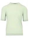 Ballantyne R Neck T-shirt Slim Fit Cotone Verde Chiaro In Green