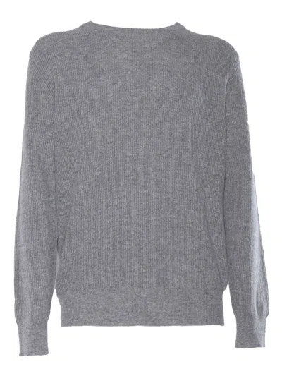 Ballantyne R Neck Pullover In Gray