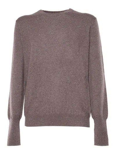 Ballantyne R Neck Pullover In Brown