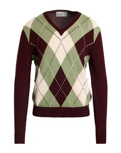 Ballantyne Raw Diamond By  Man Sweater Burgundy Size 40 Cashmere